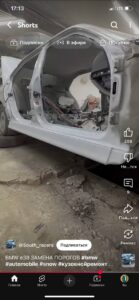 Кузовной ремонт BMW E38 в Минске - восстановление геометрии