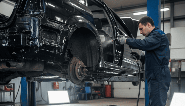 Усиленный антикор днища автомобиля - защита от коррозии